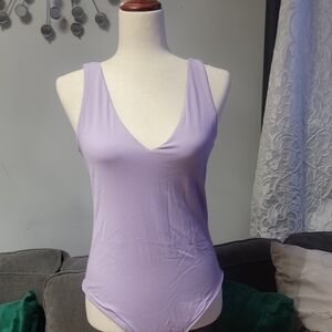 Elegant Lavender Sleeveless Bodysuit
